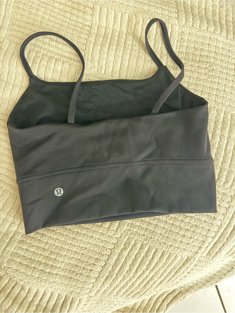 lululemon athletica Black Strappy Cropped Sports Bra Size 2